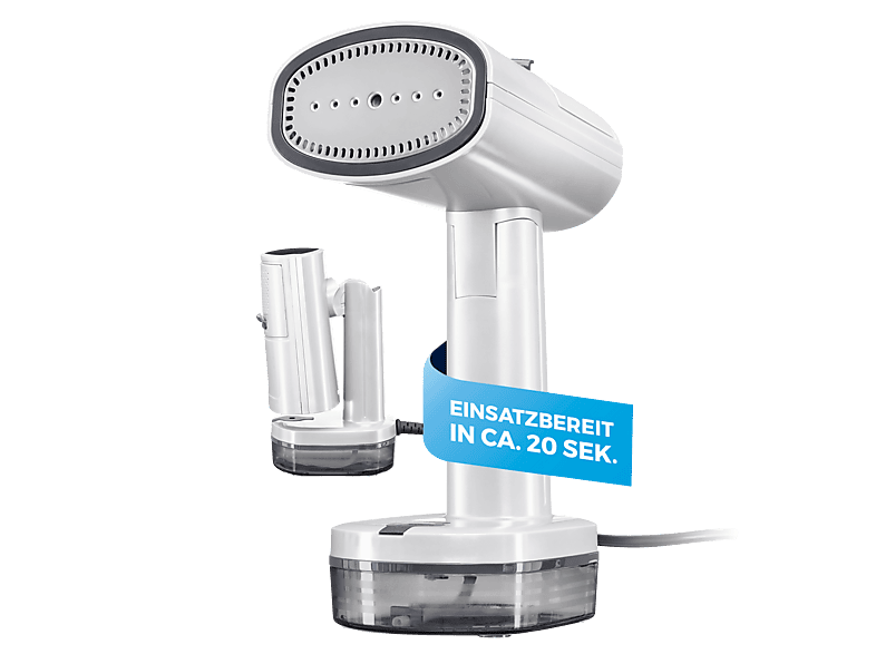 Cleanmaxx 19907 Dampfglätter mit Ansaugfunktion, Klappbar (1500 Watt, 200 ml Wassertank, Weiß)