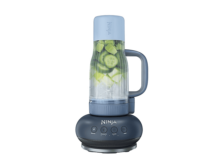 FRULLATORE NINJA BLENDBOSS TUMBLER BLENDER, Potenza 1100 W, Caraffa da 0.71 l, 1 velocità, Plastica e alluminio, Crush Blade, Azzurro
