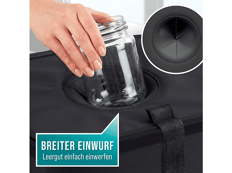EASYmaxx 30034 Pfandflaschensammler, für ca. 100l, inkl. 2 Tragetaschen; Pfandflaschensammelbehälter — Foto 2 von 5
