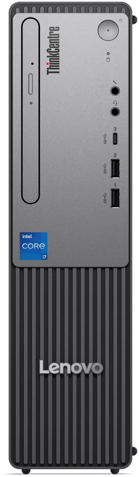 Szürke Lenovo ThinkCentre PC Intel Core i7 matricával és szellőzőnyílásokkal.