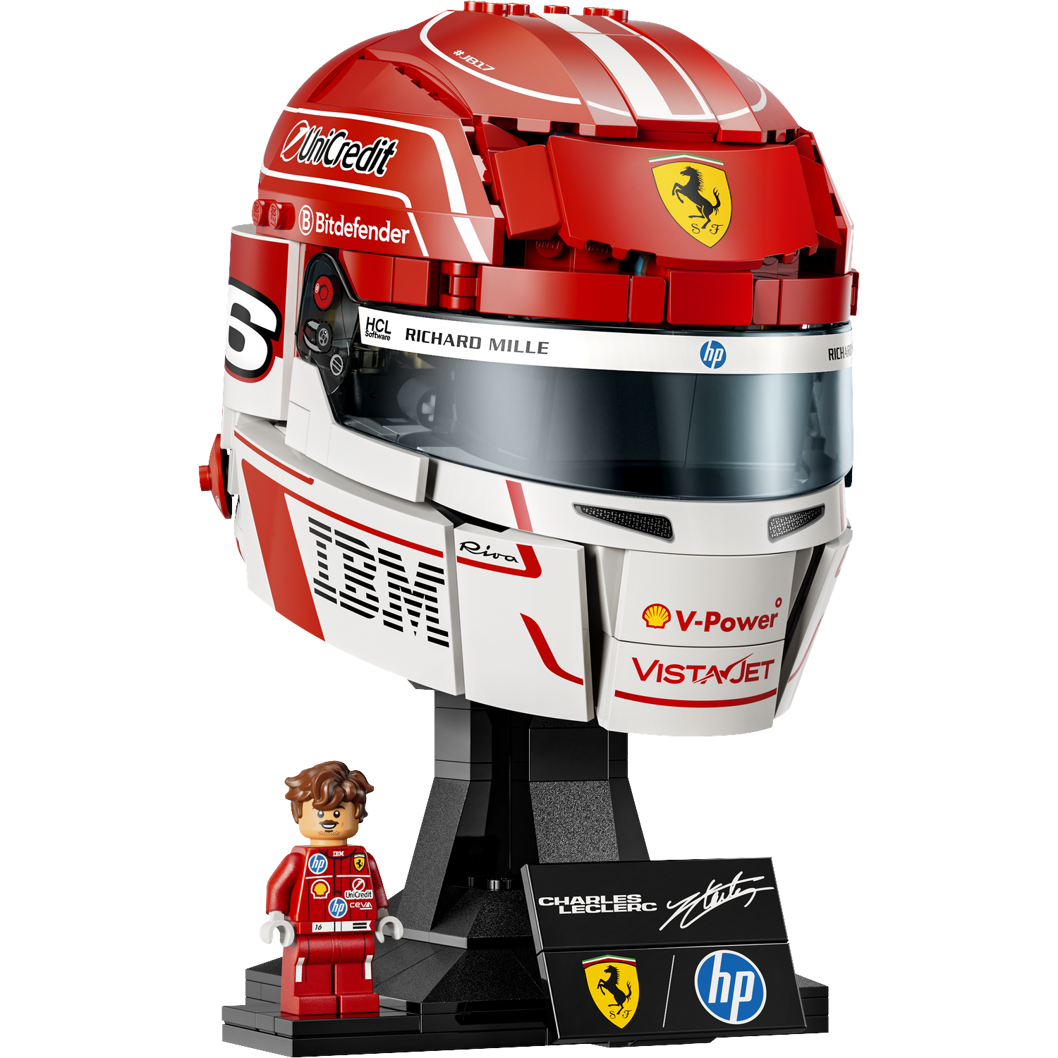 Lego Edition Vehicules 43014 Scuderia Ferrari HP Helm Van Charles Leclerc Bouwstenen Multicolor