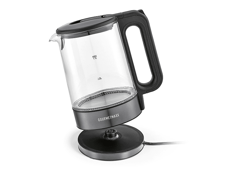 Gourmetmaxx 30103 Glas Wasserkocher (Dark Inox, 1.7 l, 2200 Watt) — Foto 2 von 2