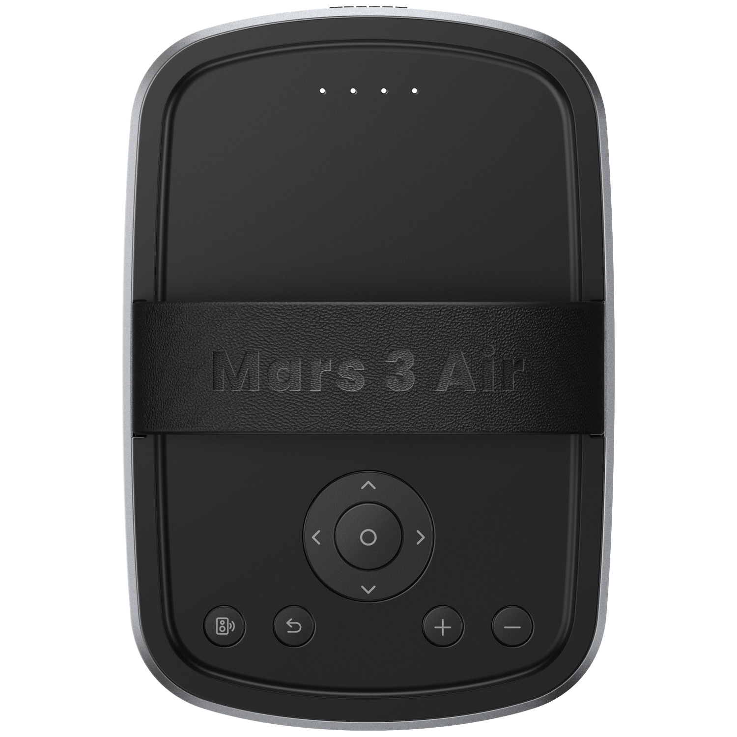 A black Mars 3 Air projector featuring navigation buttons and volume controls.
