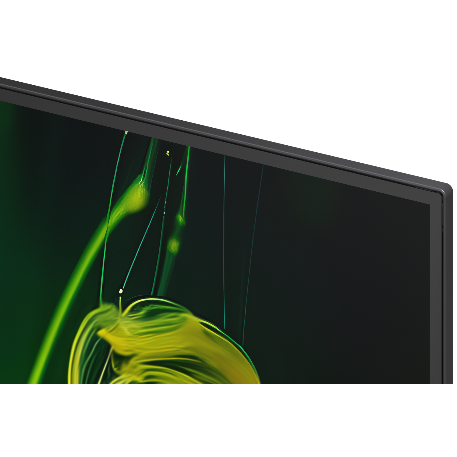 Abstract green pattern on dark background, close-up view.