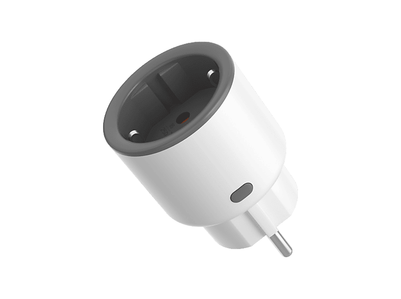 Enchufe inteligente - Sonoff S60TPF, Medición en tiempo real, Control por Voz y App, Wi-Fi Plug, Blanco gris