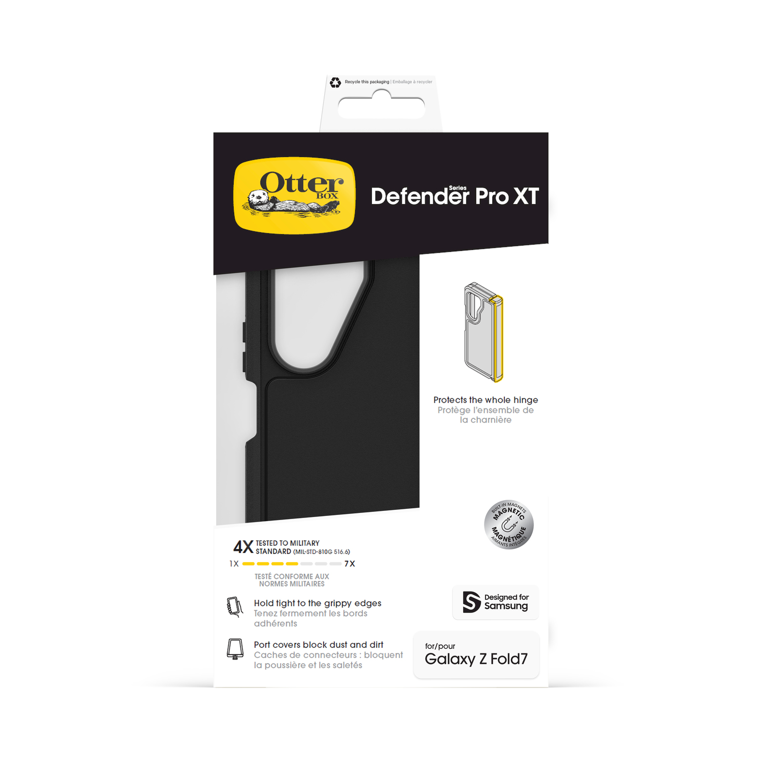 Custodia OtterBox Defender Pro XT per Samsung Galaxy Z Fold7 con magneti.