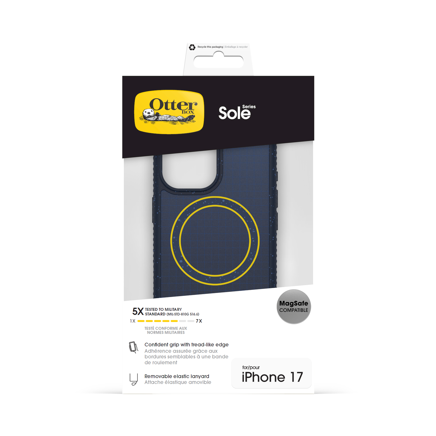 Custodia OtterBox iPhone 17, blu navy, compatibile MagSafe, testata militarmente.