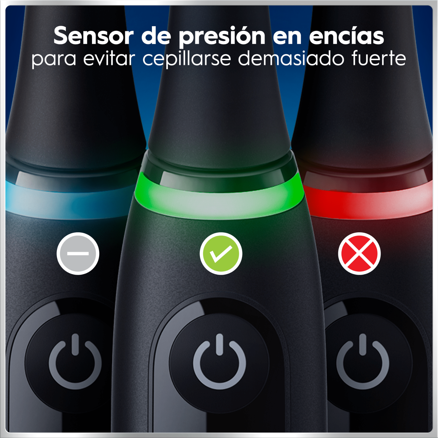 Sensor de presión de encías para evitar cepillarse demasiado fuerte
