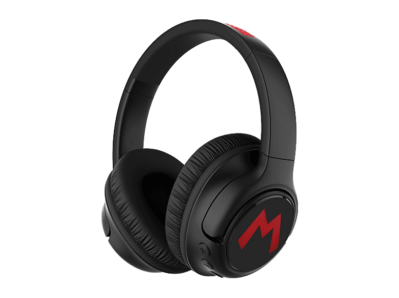 Auriculares infantiles - FR-TEC Super Mario Wireless Headphones con luz LED, Autonomía 50 h, Diadema, Bluetooth, Negro
