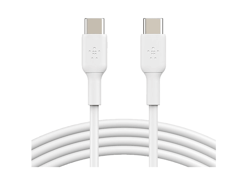 Belkin USB-C a de 60 W, 1 m, Universal, Carga Rápida, Blanco