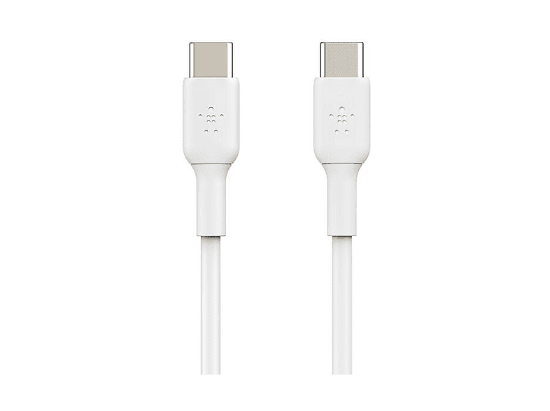 Cable USB - Belkin USB-C a de 60 W, 2m, Universal, Carga Rápida, Blanco
