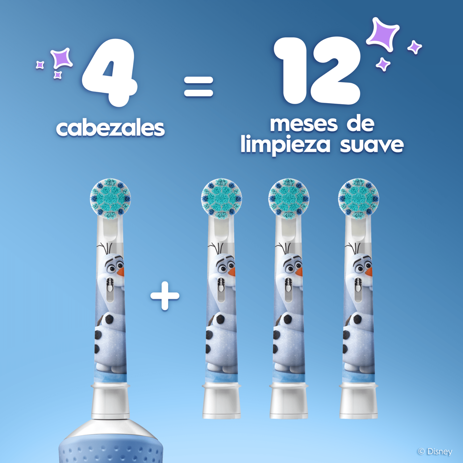 4 cabezales = 12 meses de limpieza suave