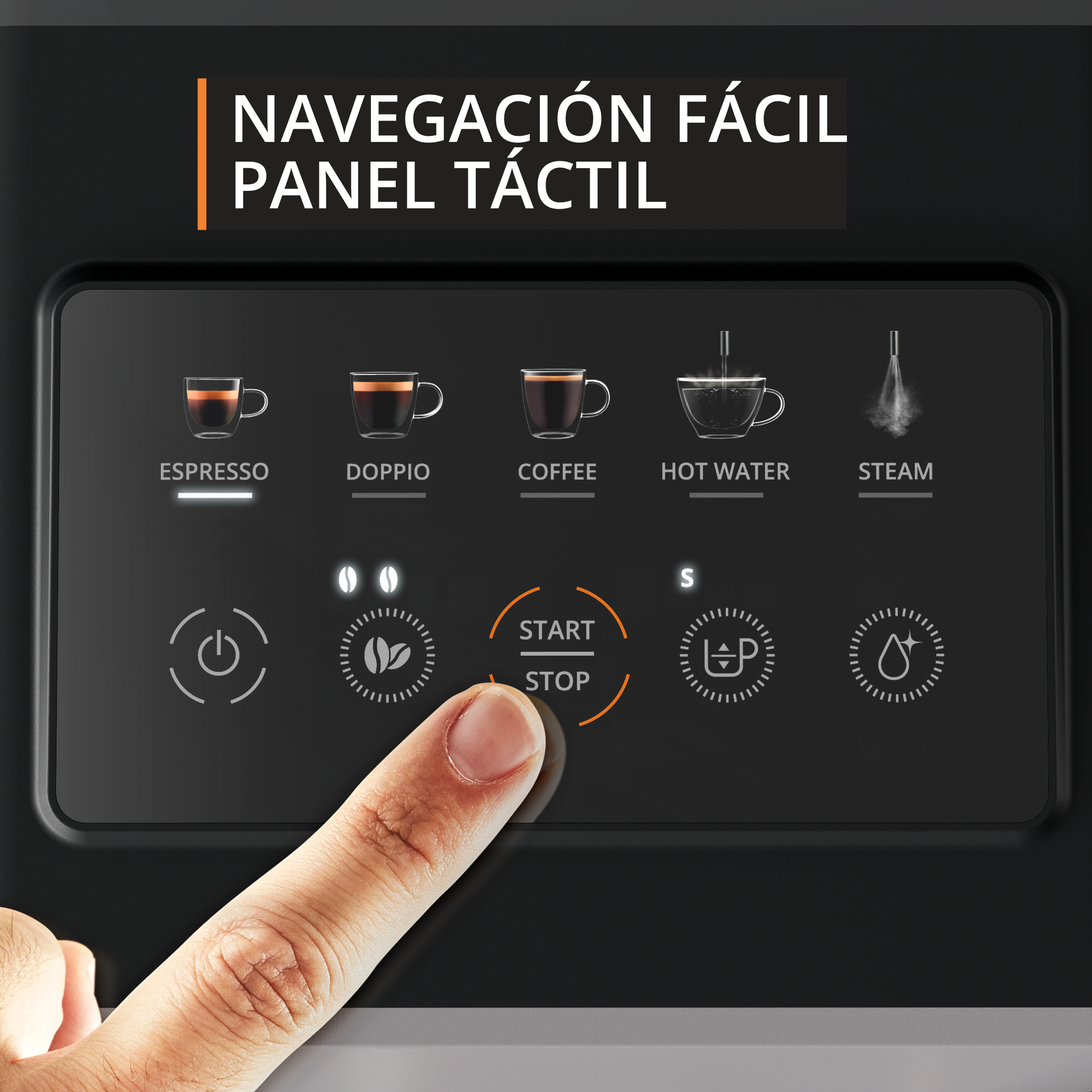 Navegación fácil. Panel tactil