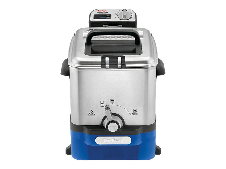 Freidora - Tefal FR8040, 2300 W, 3.5 l de aceite, 1.2 Kg comida, Filtrado automático, Temporizador digital, Negro, Acero inoxidable