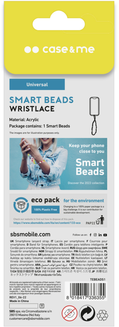 Verpackung für ein Smart Beads-Handy-Armband, Universal, aus Acryl.