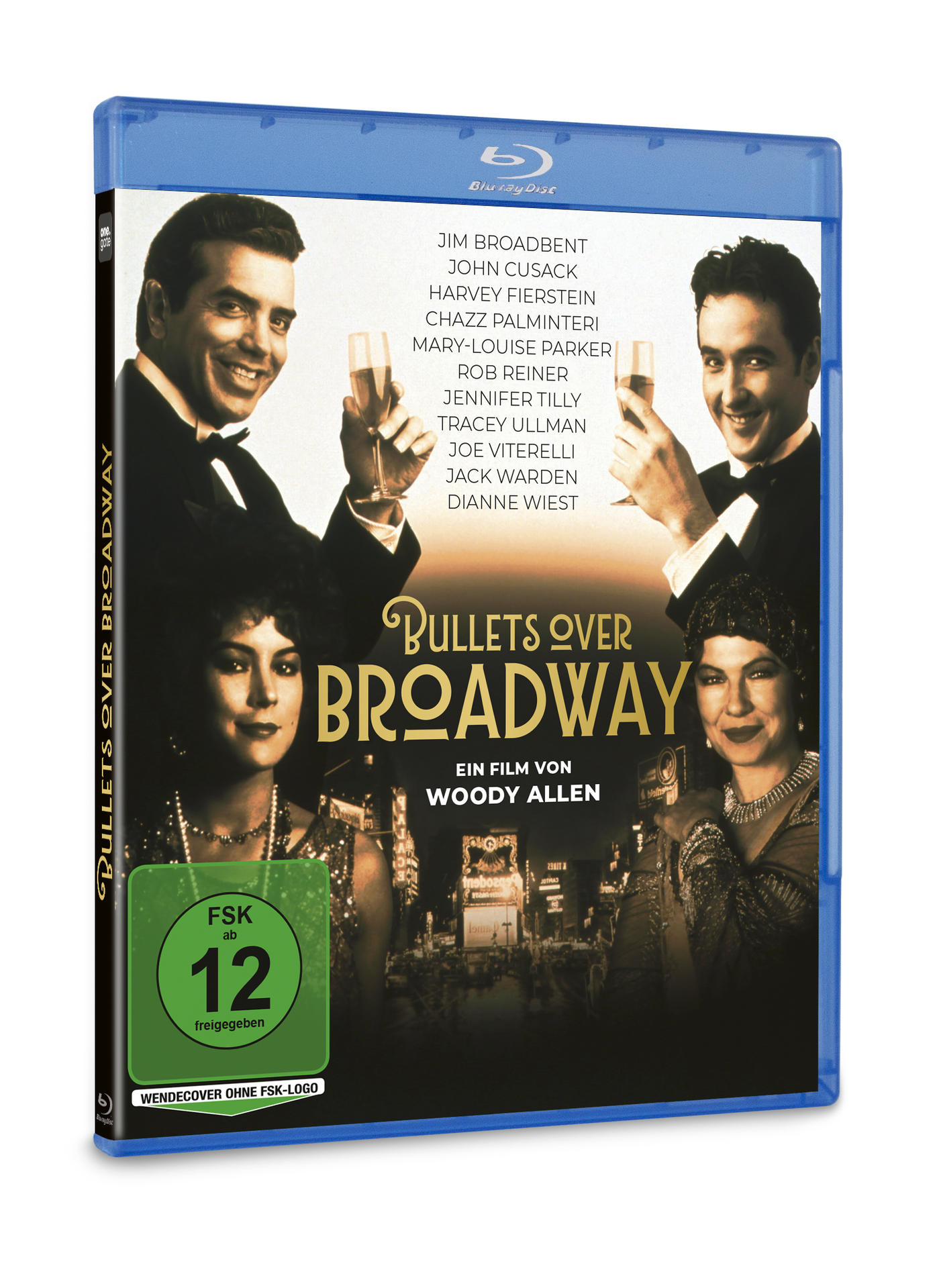 Blu-ray-Hülle für 'Bullets Over Broadway' mit Woody Allen, FSK 12.