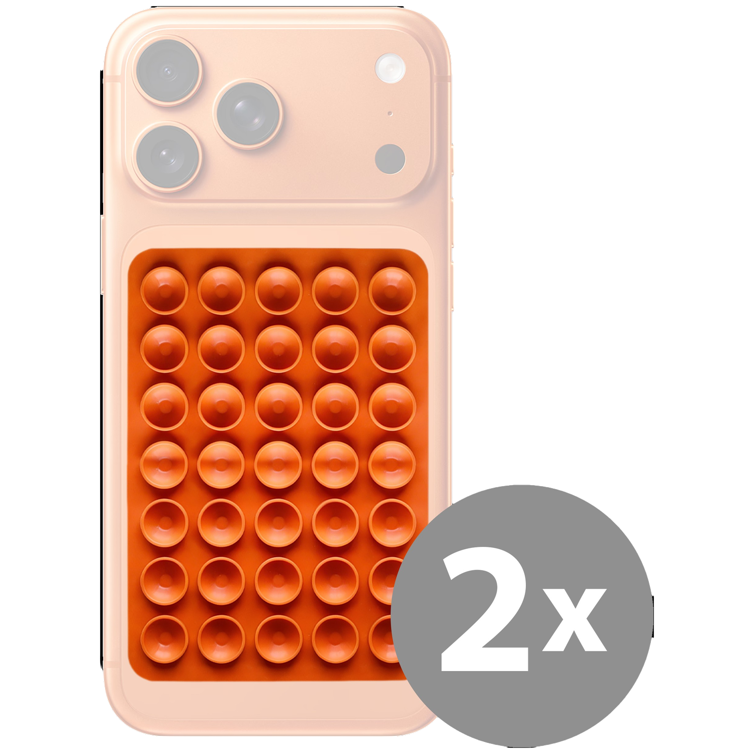 JUST IN CASE Suction Cup for Phone 2-Pack Zuignap voor telefoon