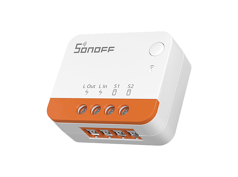 Interruptor inteligente - Sonoff ZBMINIL2, extremo ZBMINI Zigbee (sin neutro), 6A, Optimizado para bombillas de baja potencia, Blanco