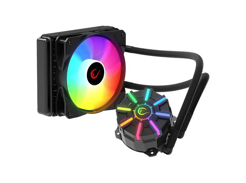 RAMPAGE Helios C1 68CFM 1800RPM Rainbow AMD AM5/INTEL LGA1700 120mm Sıvı Soğutmalı CPU Fan Siyah