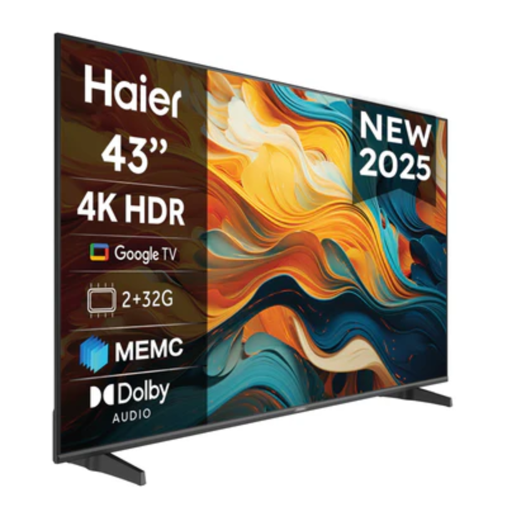 Haier TV 43" 4K HDR Google TV con 2+32G, MEMC, Dolby Audio. Nuevo 2025.