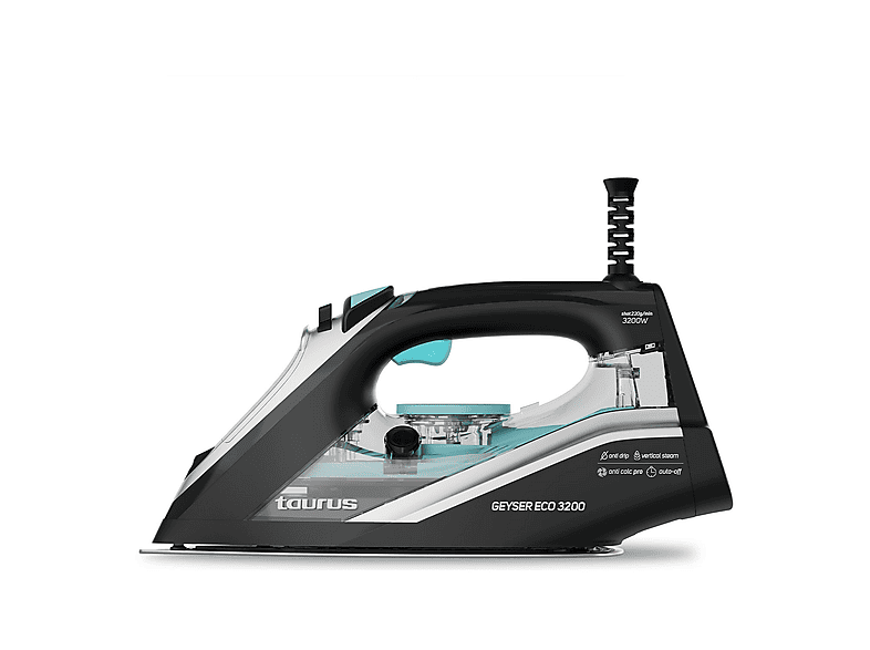 Plancha de vapor - Taurus Atlantis 3100 Digital Pump, Tecnología Ultra X-Slide Bisel, Apagado automático, W, Pantalla digital, 350 ml, Azul – imagen 2