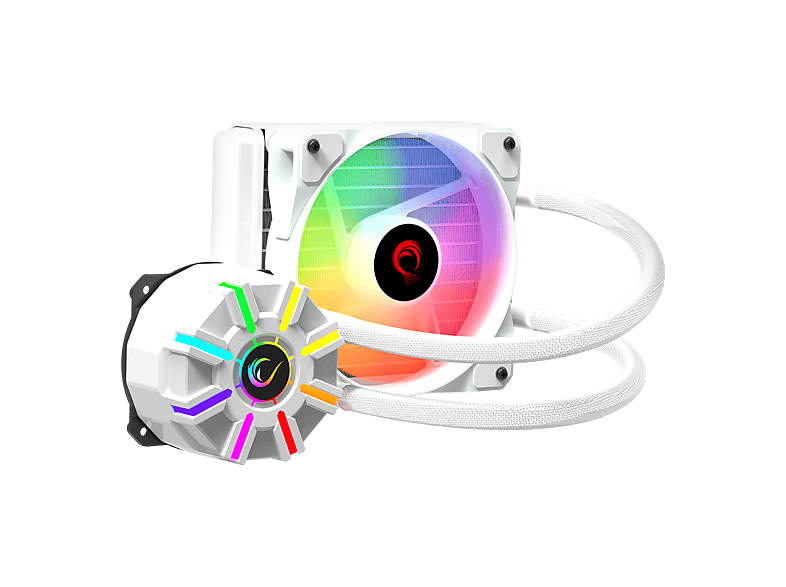 RAMPAGE Helios C1 68CFM 1800RPM Rainbow AMD AM5/Intel LGA1700 120mm Sıvı Soğutmalı CPU Fan Beyaz