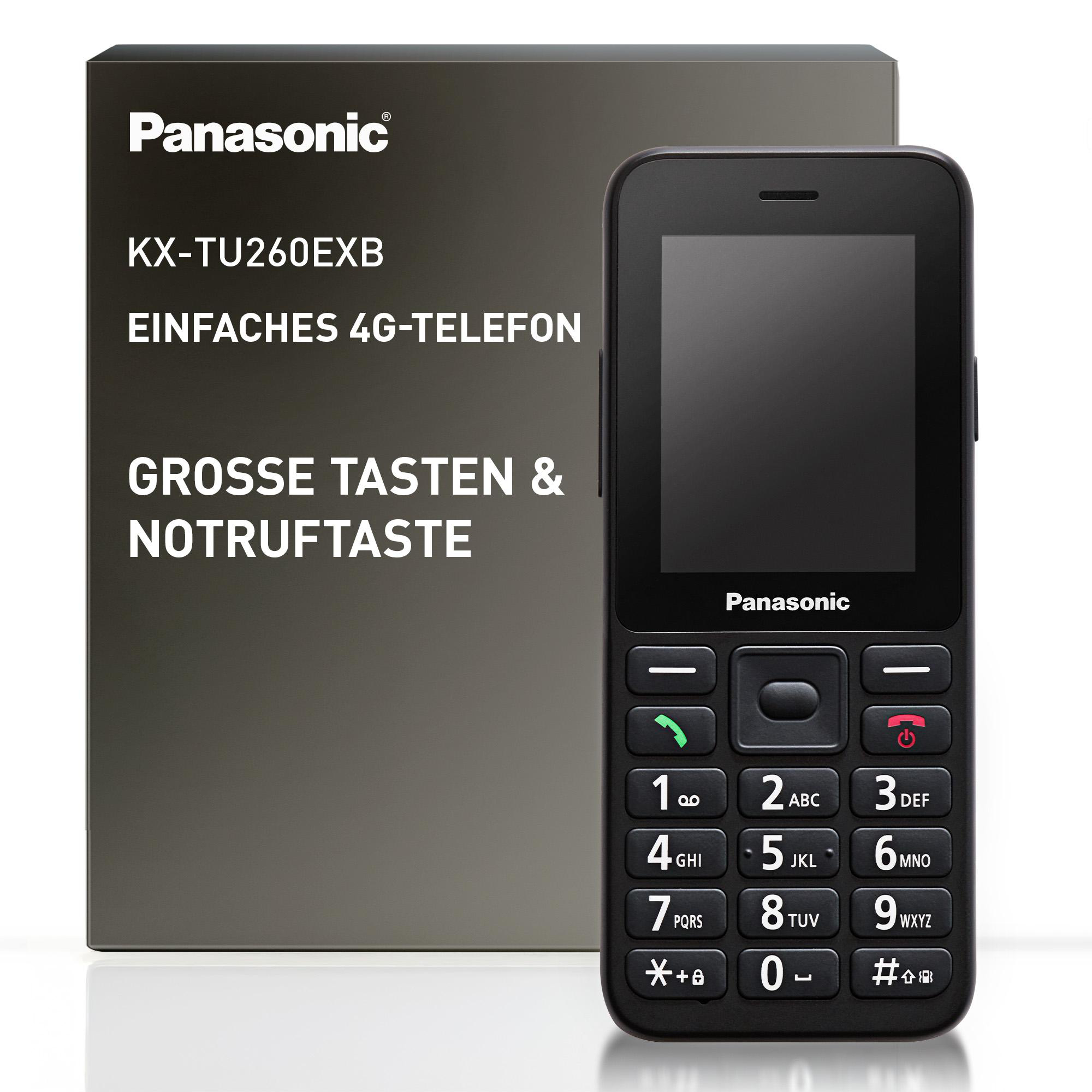 Panasonic KX-TU260EXB mit großen Tasten und Notruftaste.