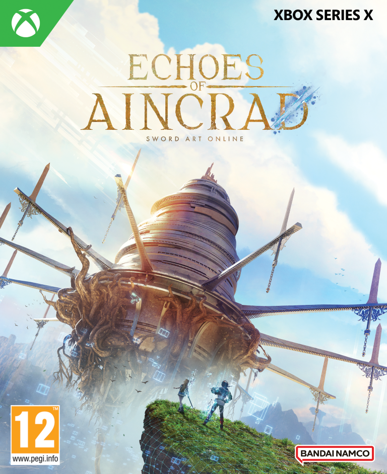 Okładka gry: Dwie postacie na wzgórzu przed ogromną, mechaniczną konstrukcją.