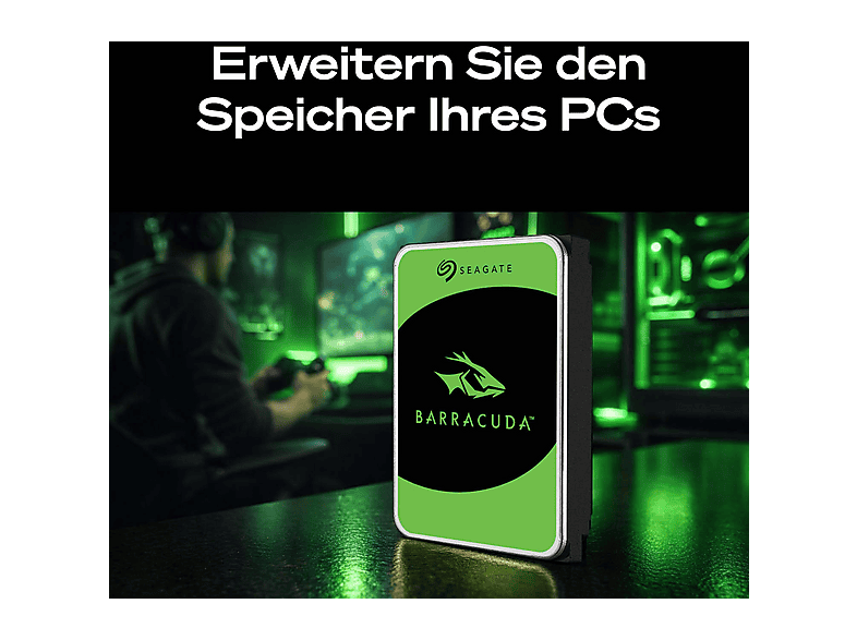 SEAGATE BarraCuda Festplatte, 2 TB HDD SATA 6 Gbps, intern