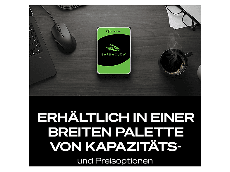 SEAGATE BarraCuda Festplatte, 2 TB HDD SATA 6 Gbps, intern