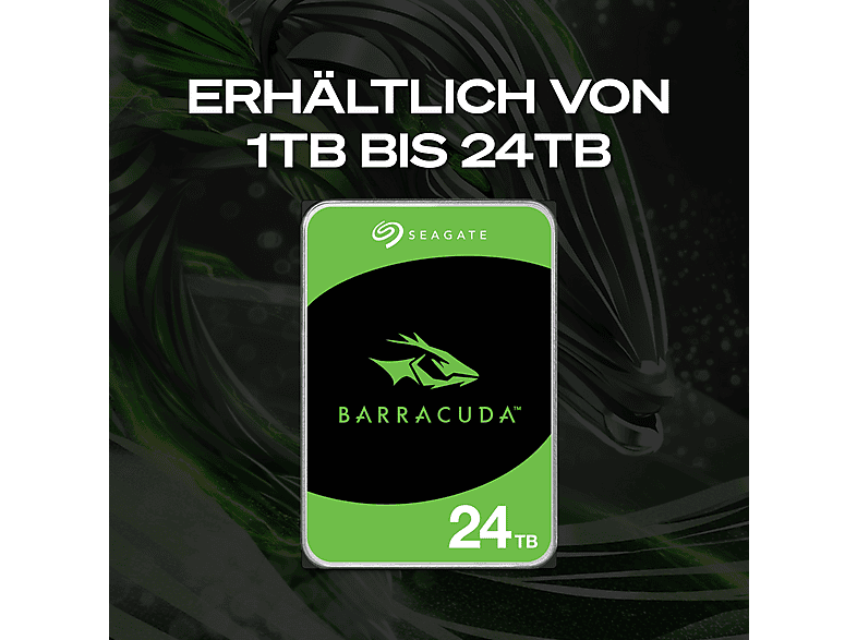 SEAGATE BarraCuda Festplatte, 2 TB HDD SATA 6 Gbps, intern