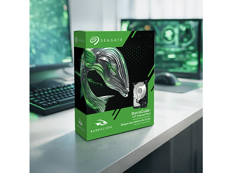 SEAGATE BarraCuda Festplatte, 2 TB HDD SATA 6 Gbps, intern