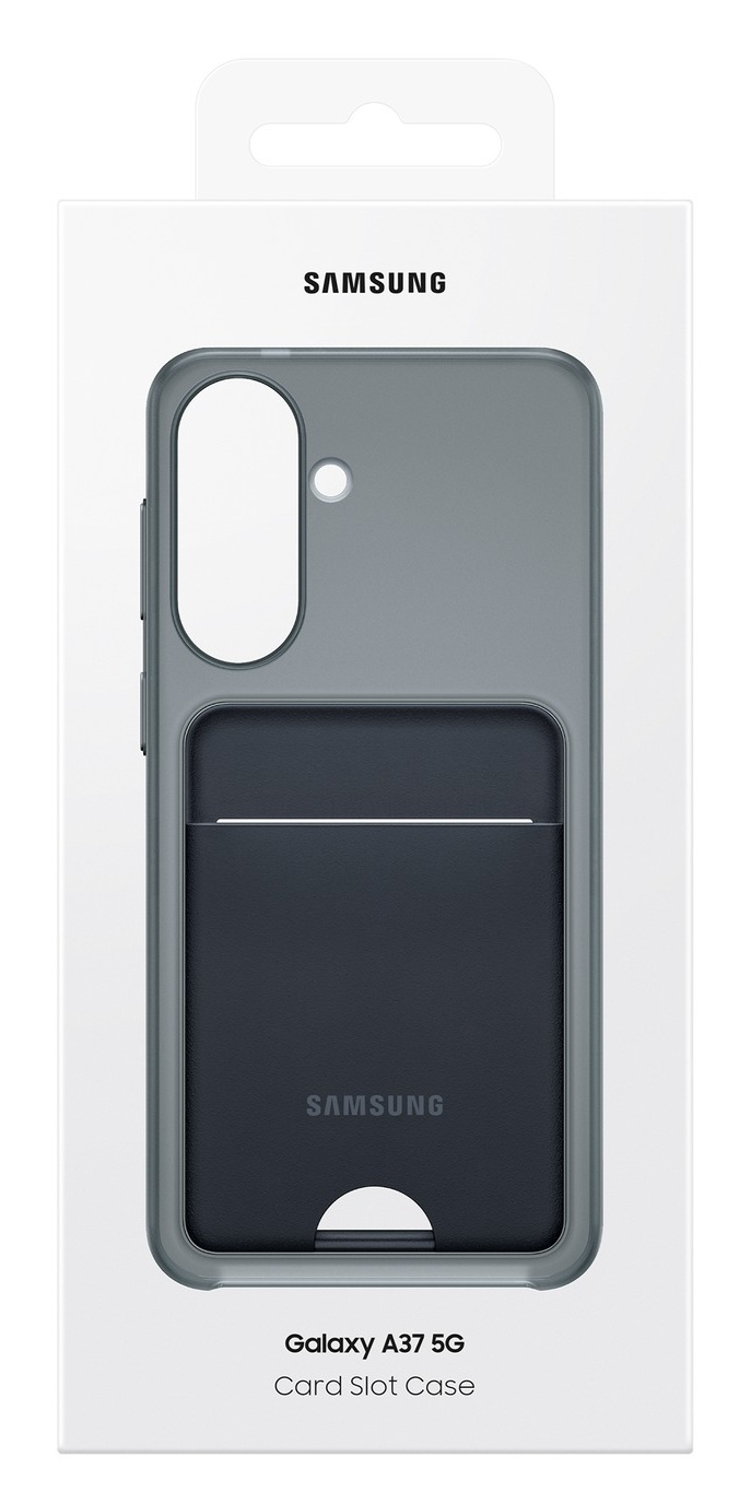 Etui Samsung Galaxy A37 5G z miejscem na karty, kolor szary.