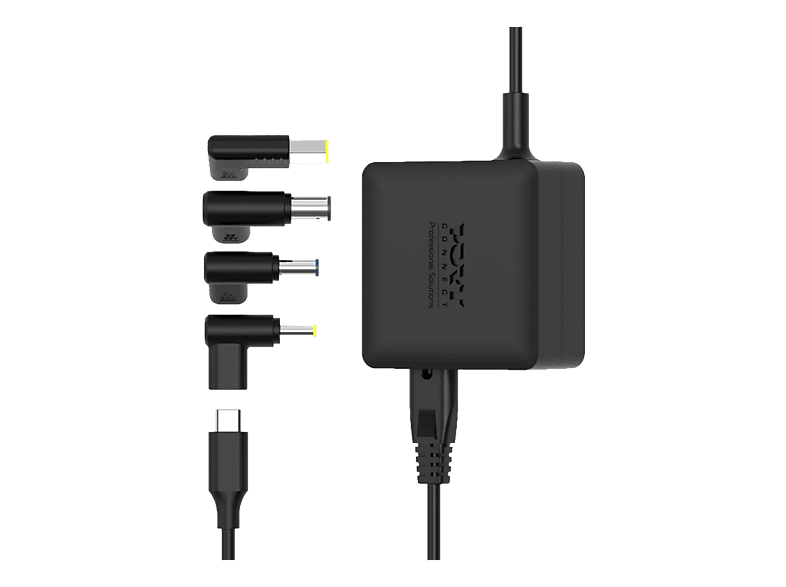 PORT DESIGNS LENOVO GaN² USB-C Netzteil Universal 65 W, Schwarz