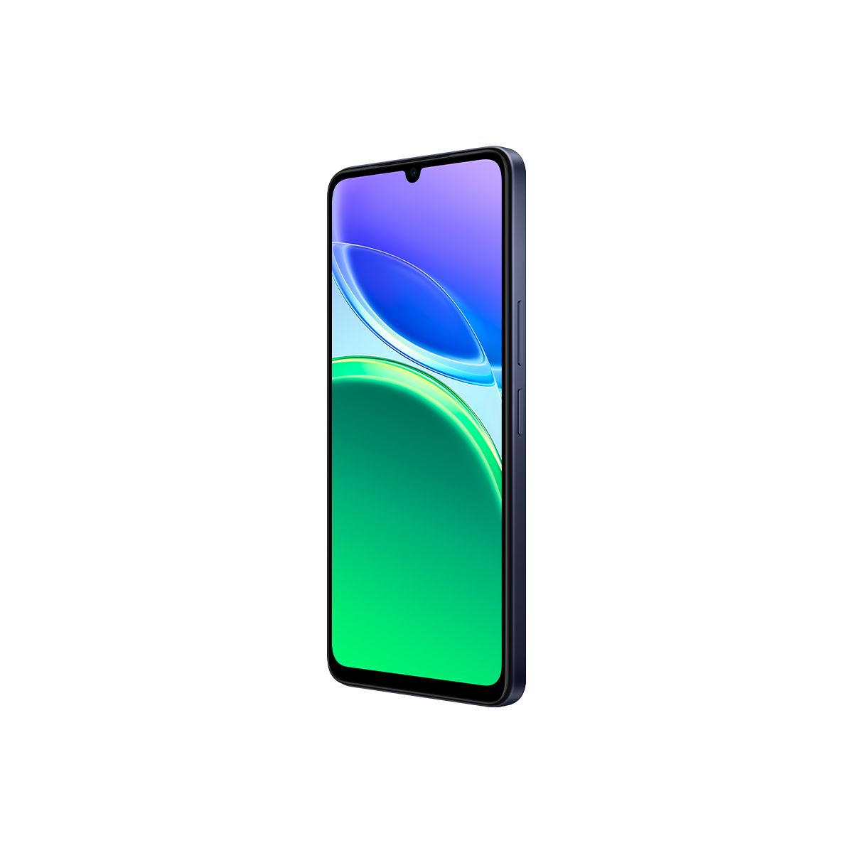 Ekranında renk geçişi olan koyu bir akıllı telefon.
