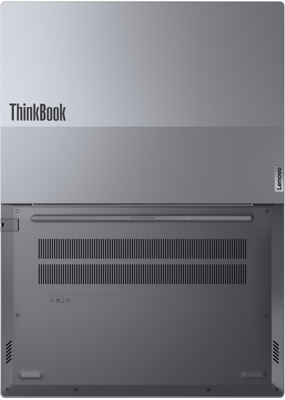Szürke laptop alsó része szellőzőkkel és 