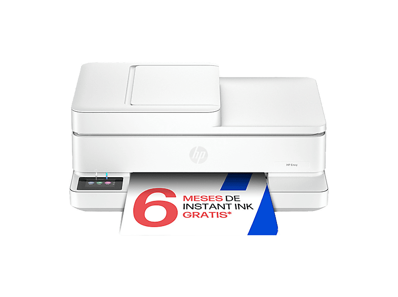Impresora multifunción tinta - HP ENVY 6530E, +, Wi-Fi, Fax móvil, Impresión fotográfica a doble cara automática, Instant Ink, Blanco