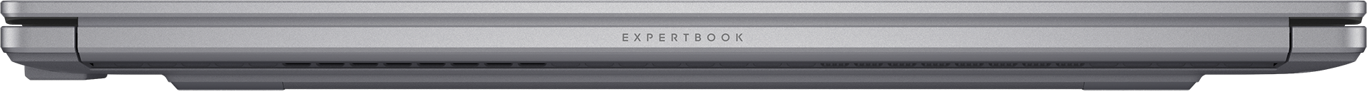 Nahaufnahme eines silbernen Laptops mit der Aufschrift EXPERTBOOK.