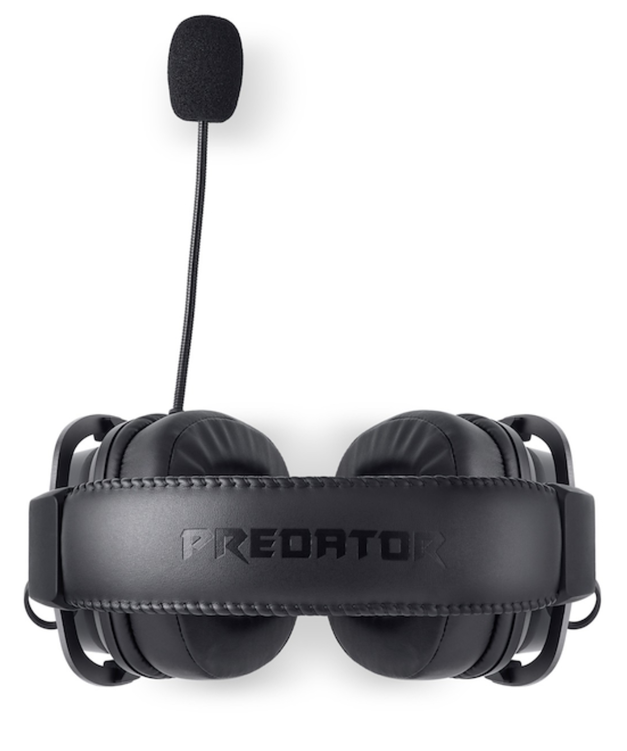 Auriculares negros para juegos con micrófono y logo "PREDATOR".