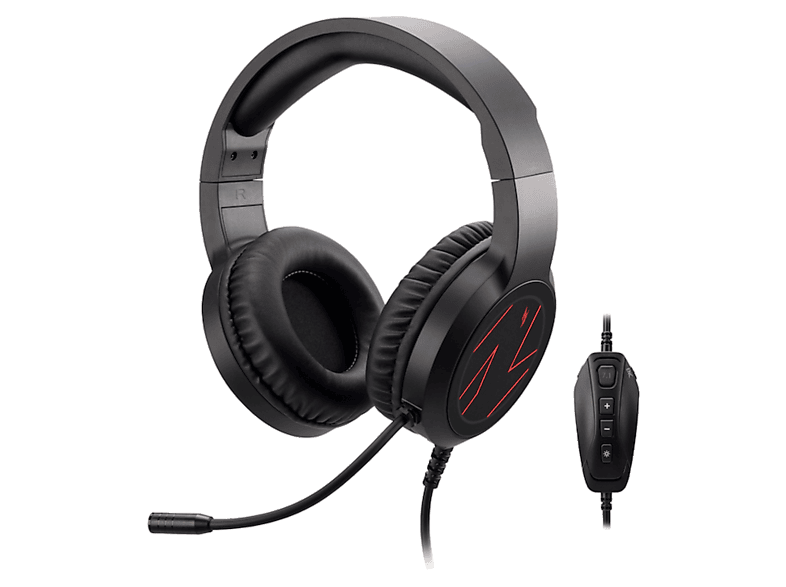 Acer Nitro Headset 310, Con cable, Micrófono omnidireccional, Cancelación de ruido ENC, Virtual 7.1 Surround Sound, Negro