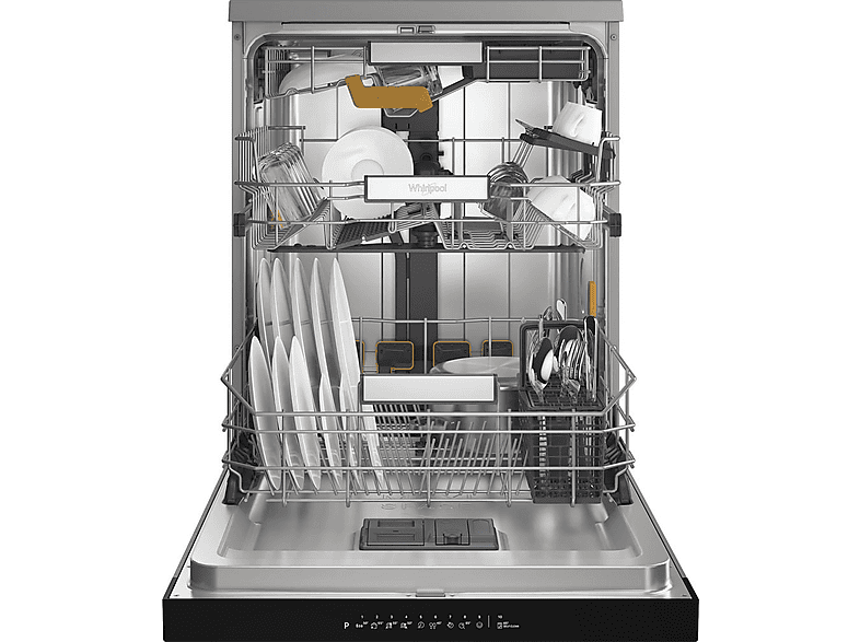 Lavavajillas - Whirlpool W8F HP51X, 15 servicios, 10 programas, 60 cm, MaxiSpace Tub, PowerClean Pro, Tecnología 6th Sense, Inox – imagen 3