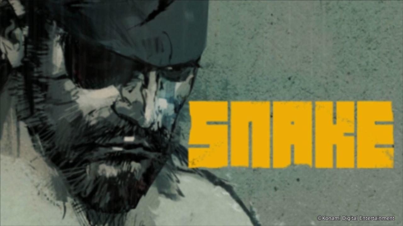 Mann mit Bart und Hut, daneben gelber Schriftzug SNAKE.