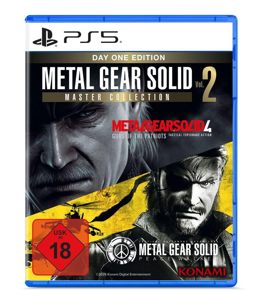 PS5 Metal Gear Solid Master Collection Vol. 2 Cover mit Snake und Big Boss. USK 18.