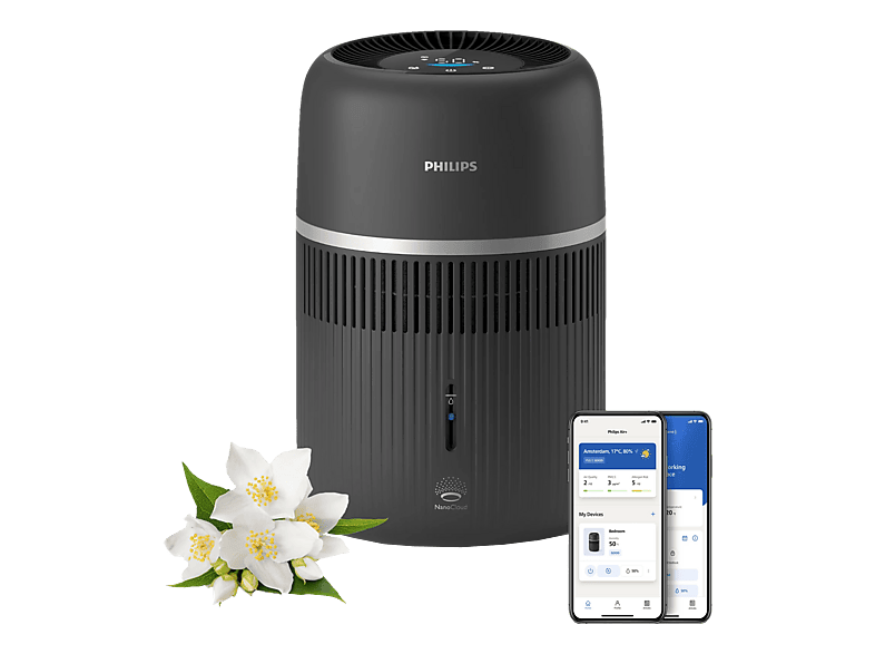 Philips HU4210/03 4000 Series Luftbefeuchter Dunkelgrau (3 Watt, Raumgröße: 44 m²)