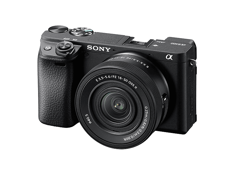 SONY Alpha 6400 Kit Systemkamera mit Objektiv 16-50 mm, 7,6 cm Display Touchscreen, WLAN