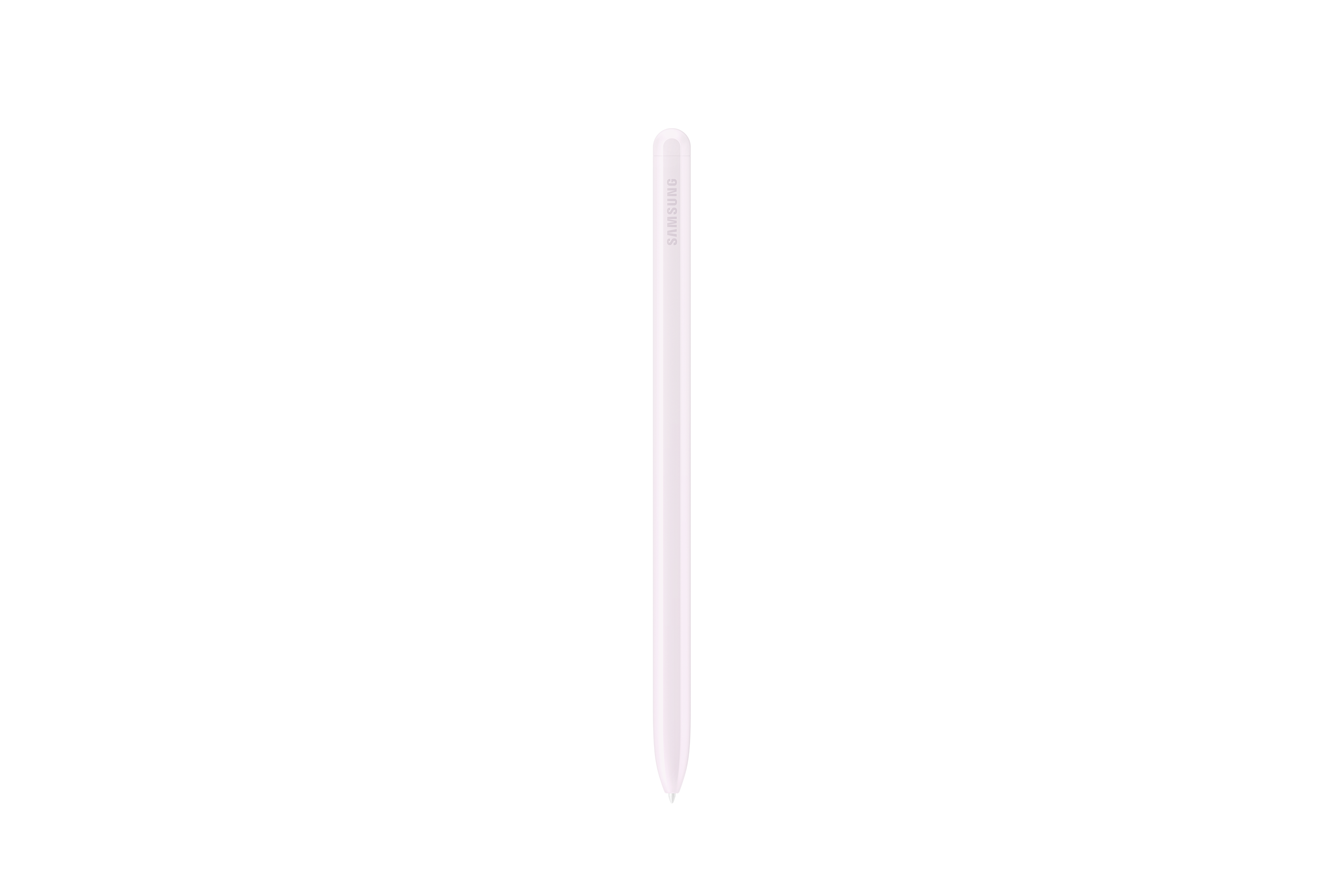Jasny długopis z logo SAMSUNG na czarnym tle.