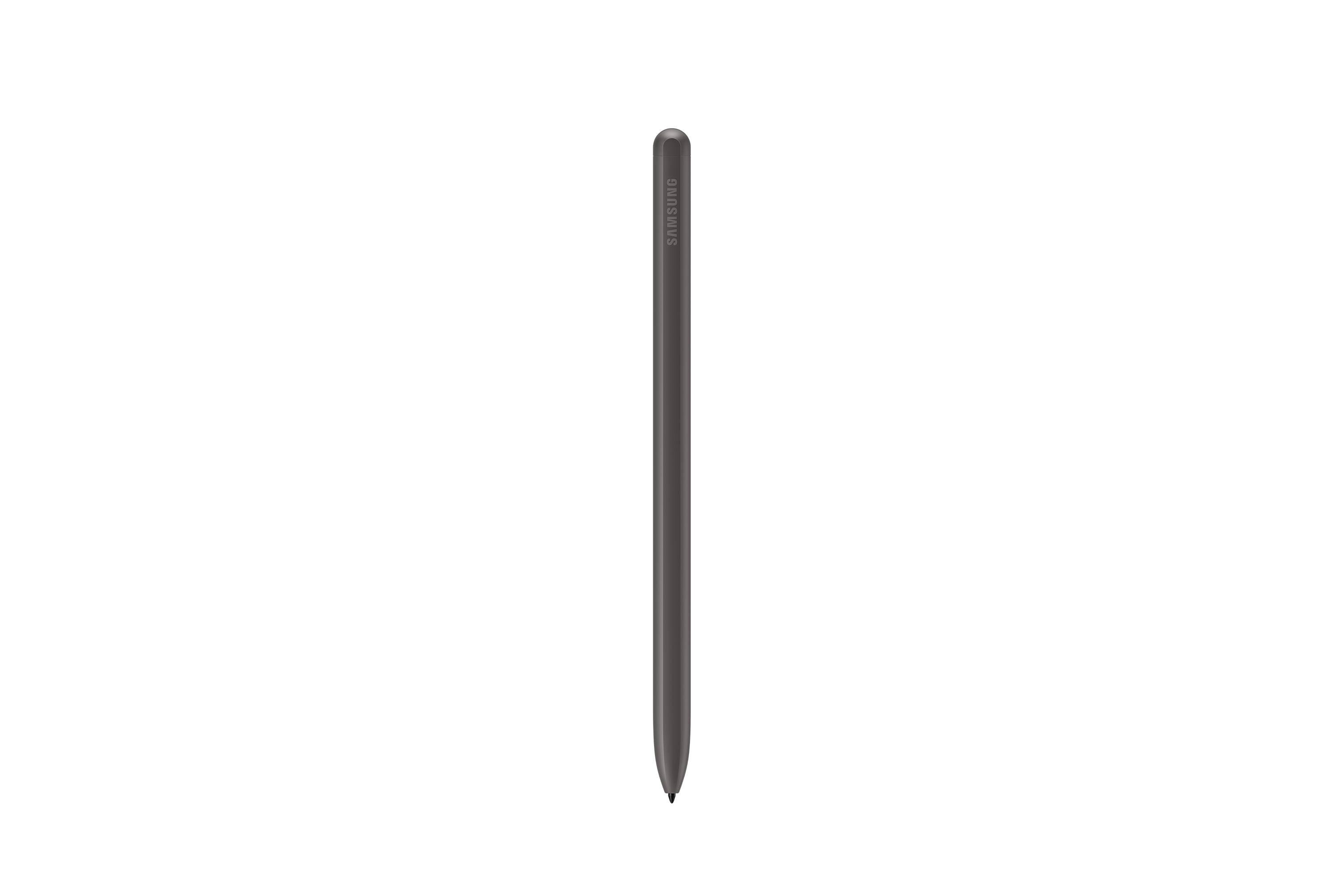 Szary rysik Samsung na czarnym tle.