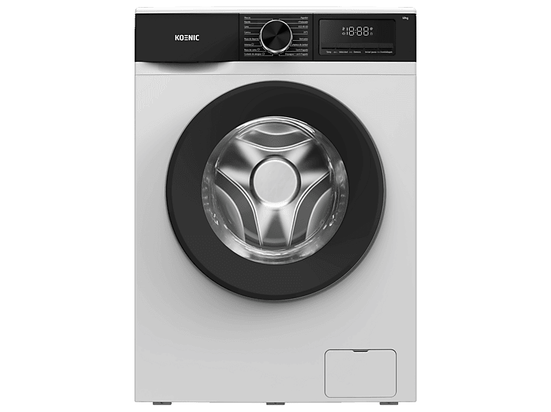 Lavadora carga frontal - KOENIC KWM 12113 A-20 INV, 12 kg, 1400 rpm, 14 programas, Blanco