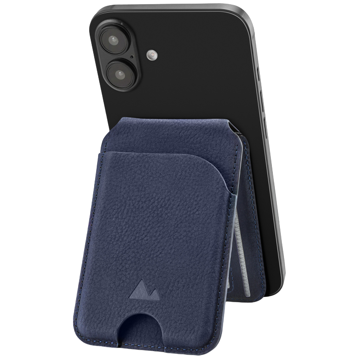 MYSTYLE MagSafe Compatible Magnet Card Holder with Stand Function Midnight Blue Telefoonhoesje voor Universeel Universeel Blauw
