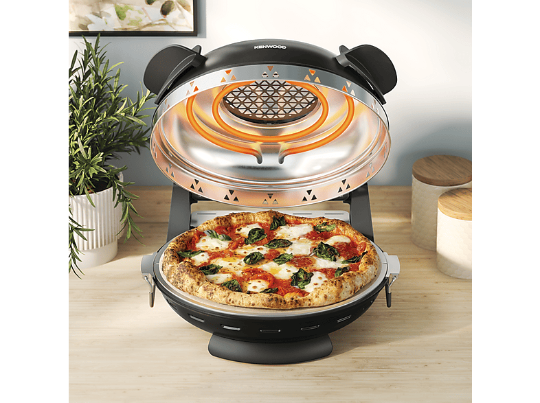 Kenwood KPO10.000BK My Pizzeria Pizzaofen mit Sichtfenster (5 Temperaturstufen, bis 400°C, Ø 30 cm) — Foto 4 von 5